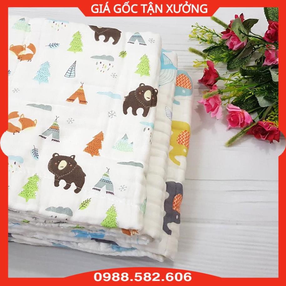 Khăn Xô Đa Năng 6 Lớp Dày Dặn, Mềm Mịn - Khăn Loại To 100x100cm (Nhiều Họa Tiết) - BTT00189