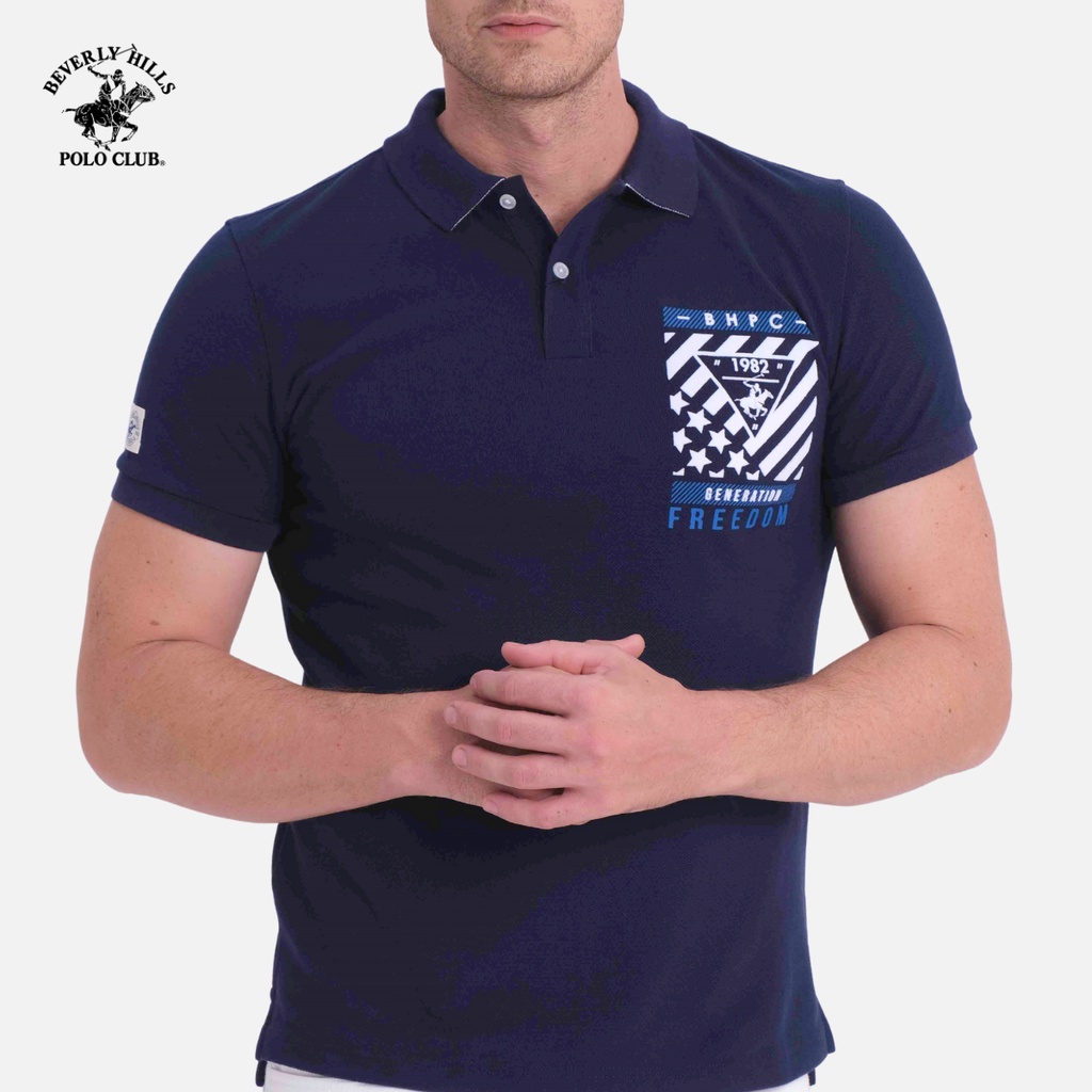 Beverly Hills Polo Club - Áo polo Ngắn tay Nam Slimfit Navy NV- BHPC PMSSS20TL048