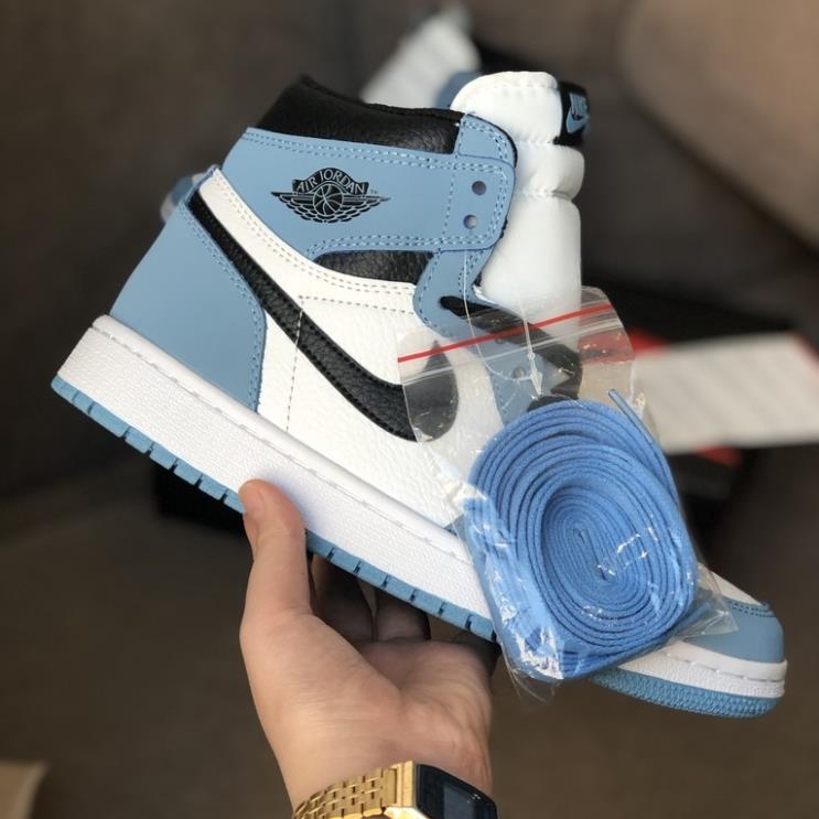 💕giày 3 miền💕Giày Jordan 1 cổ cao xanh da trời High University Blue Xanh Fullbox giày kèm boxbill