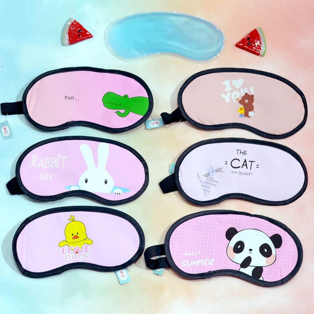 Bịt mắt ngủ có túi nước  loại đẹp cute dễ thương