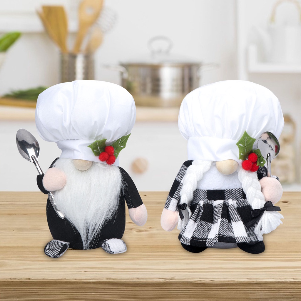 [flfineVN]Kitchen Chef Gnomes Decorations Set Couples Gifts Farmhouse Home Decor