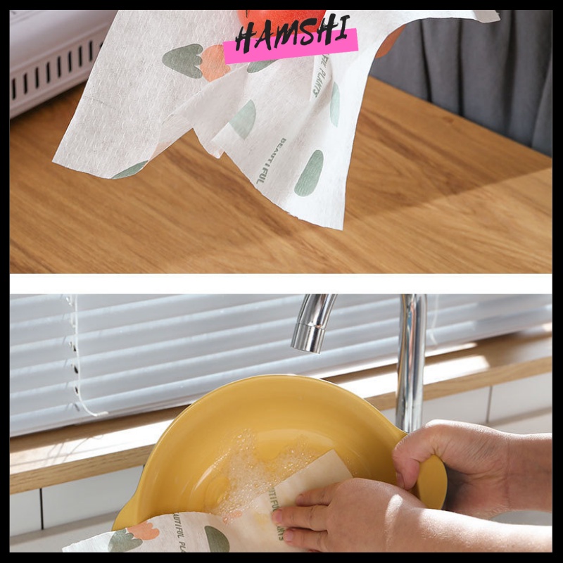 Giấy lau bếp cuộn đa năng giặt được 40 tờ Hamshi Shop KGLB01