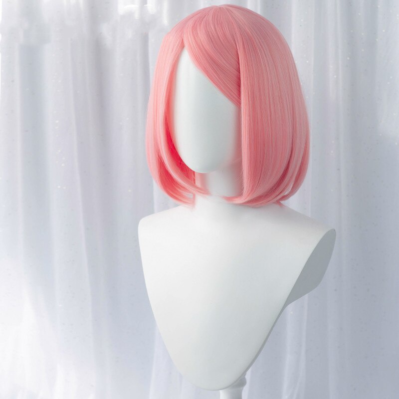 Bộ Tóc Giả Màu Hồng Chịu Nhiệt Hóa Trang Nhân Vật Haruno Sakura Dễ Thương