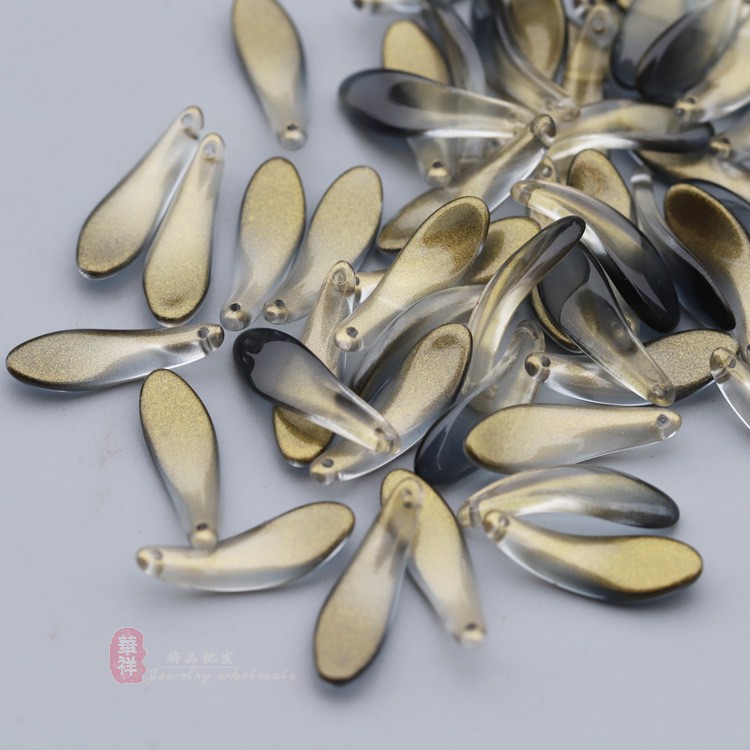 [Nguyên liệu làm trâm] 5 cánh hoa thủy tinh - hoa cúc - 9*26mm