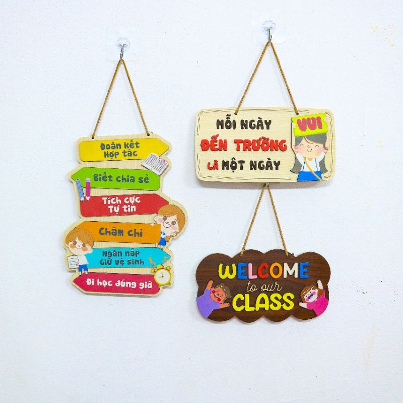 Bảng Gỗ Trang Trí Lớp Học, Trang trí phòng học tạo động lực học tập cho các con siêu hot
