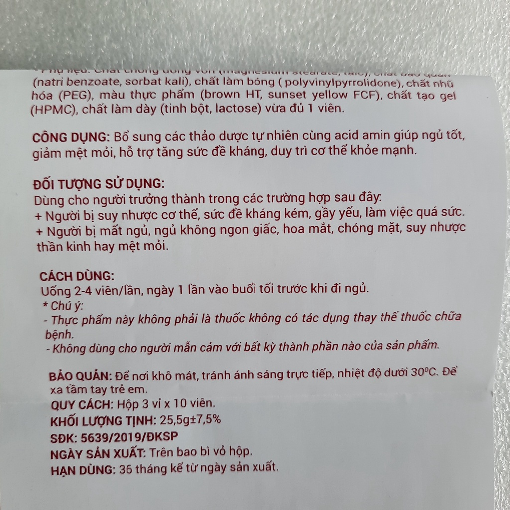 Đông trùng hạ thảo Center Gold, giúp ngủ sâu giấc, giảm chóng mặt, suy nhược cơ thể – hộp 30 viên)