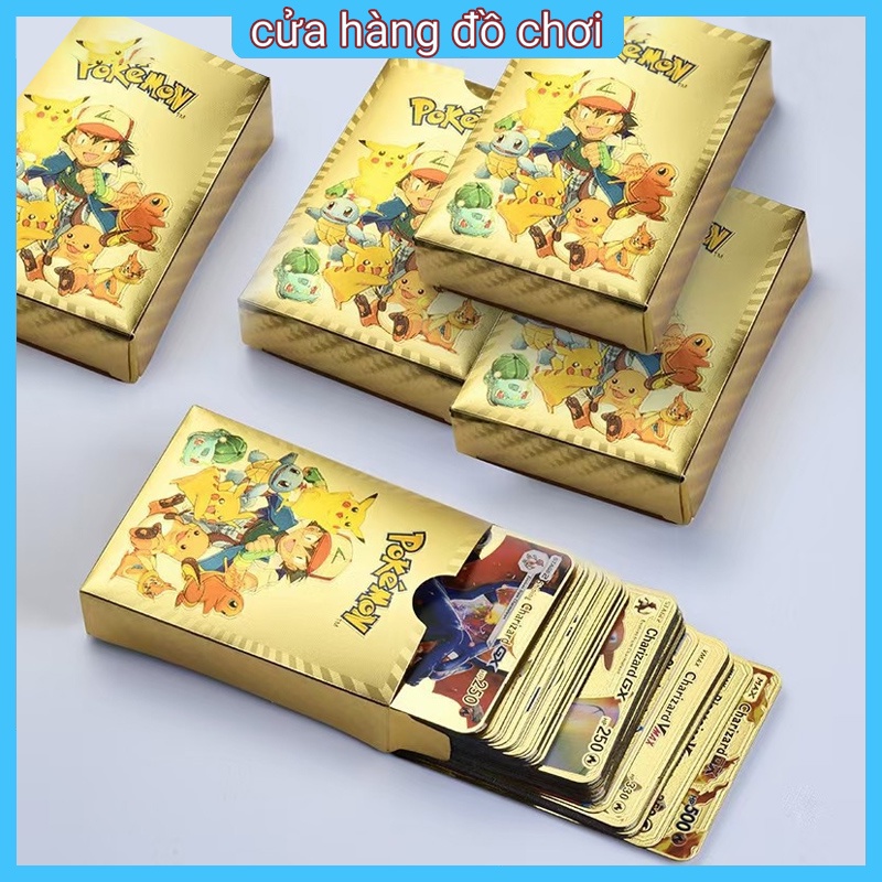 Set 55 Thẻ Bài Pokemon Bằng Kim Loại