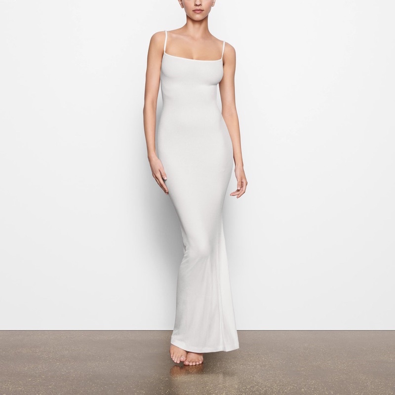 [Skims] Váy maxi hai dây SOFT LOUNGE LONG SLIP DRESS