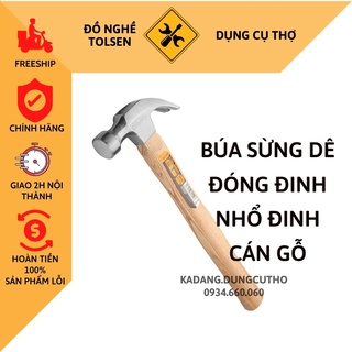 Búa sừng dê, búa nhổ đinh cán gỗ tolsen 25148/ 25150/ 25032