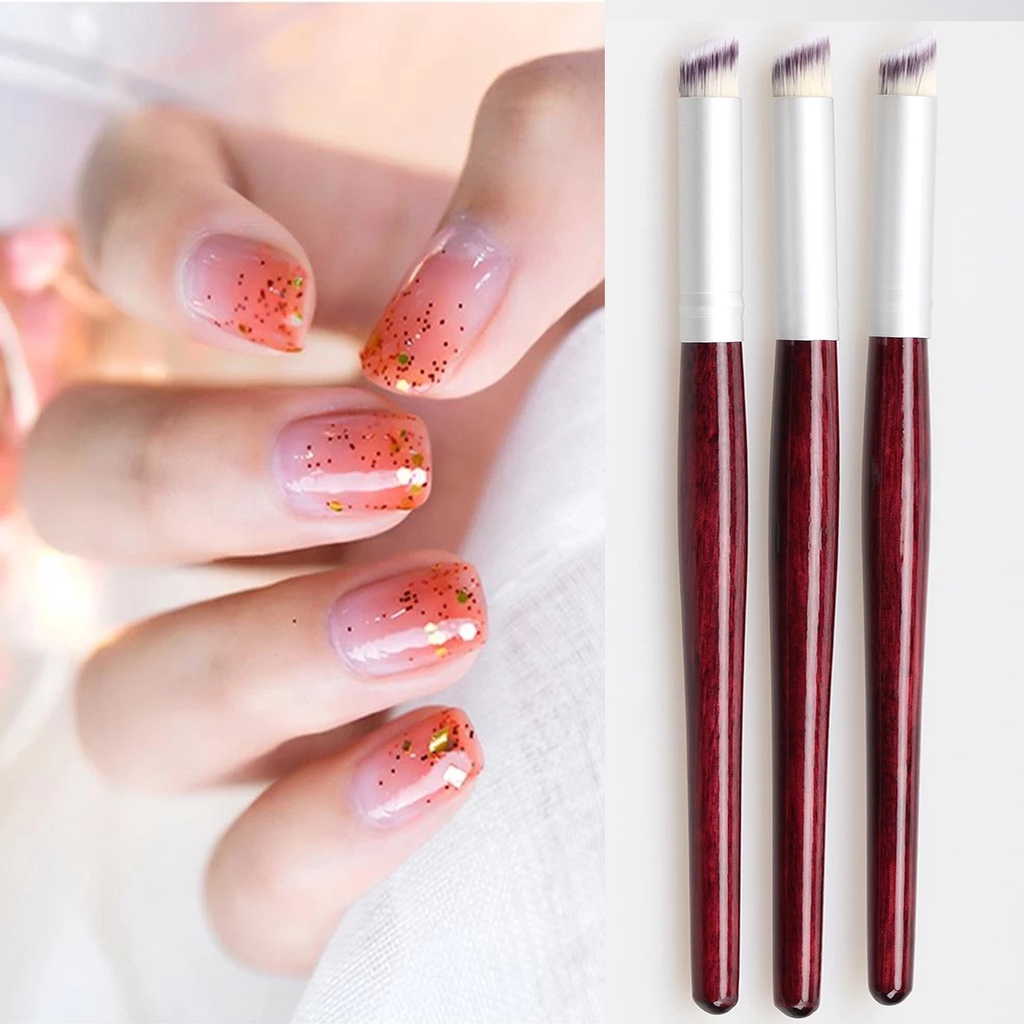 Cọ Trang Trí Móng Tay Nghệ Thuật Chuyên Nghiệp Cán Gỗ Màu Gradient DIY