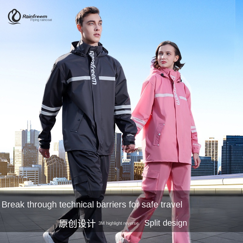 Áo Mưa Hai Lớp Phản Quang Thời Trang Dành Cho Người Lớn