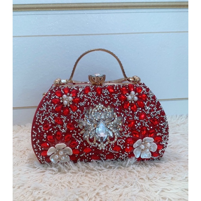 Túi xách đi tiệc trung niên đính đá