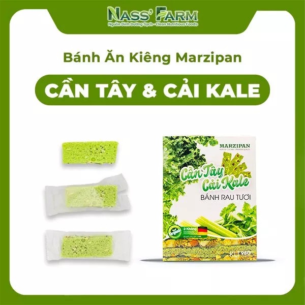 Bánh Marzipan Cần Tây Cải Kale 98G | Bánh Dinh Dưỡng Ăn Kiêng