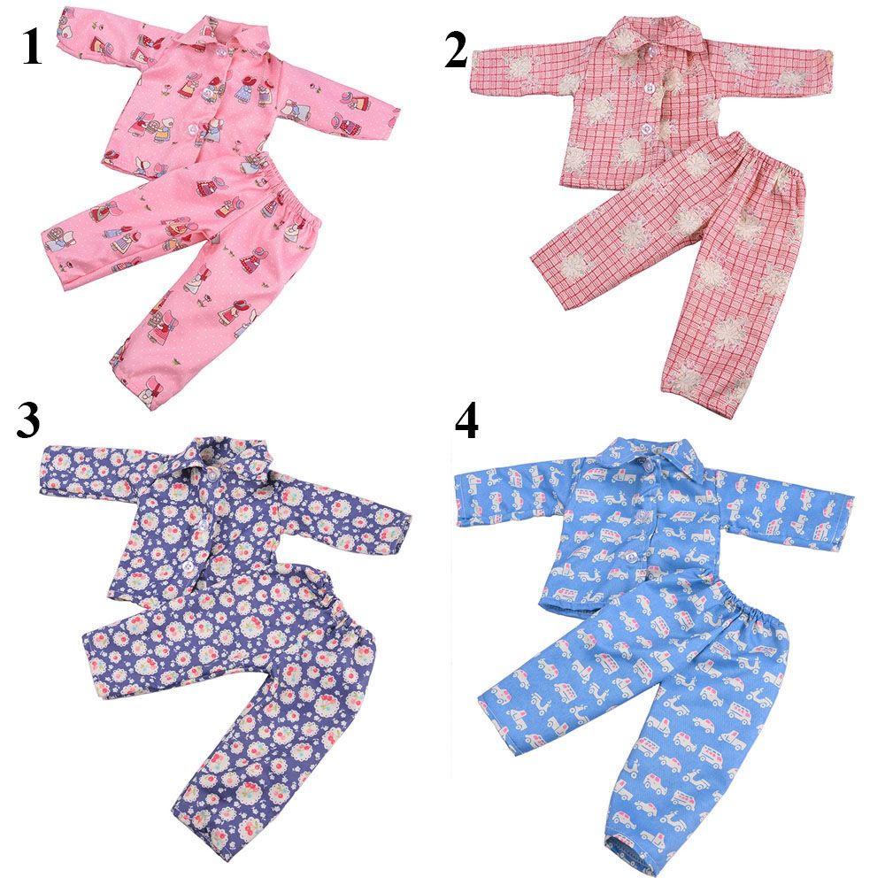 LUOL Bộ Đồ Ngủ 5 Kiểu In Họa Tiết Hoạt Hình Dành Cho Búp Bê 18Inch