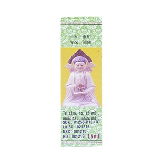Dầu gió phật linh chai x 1,5 ml