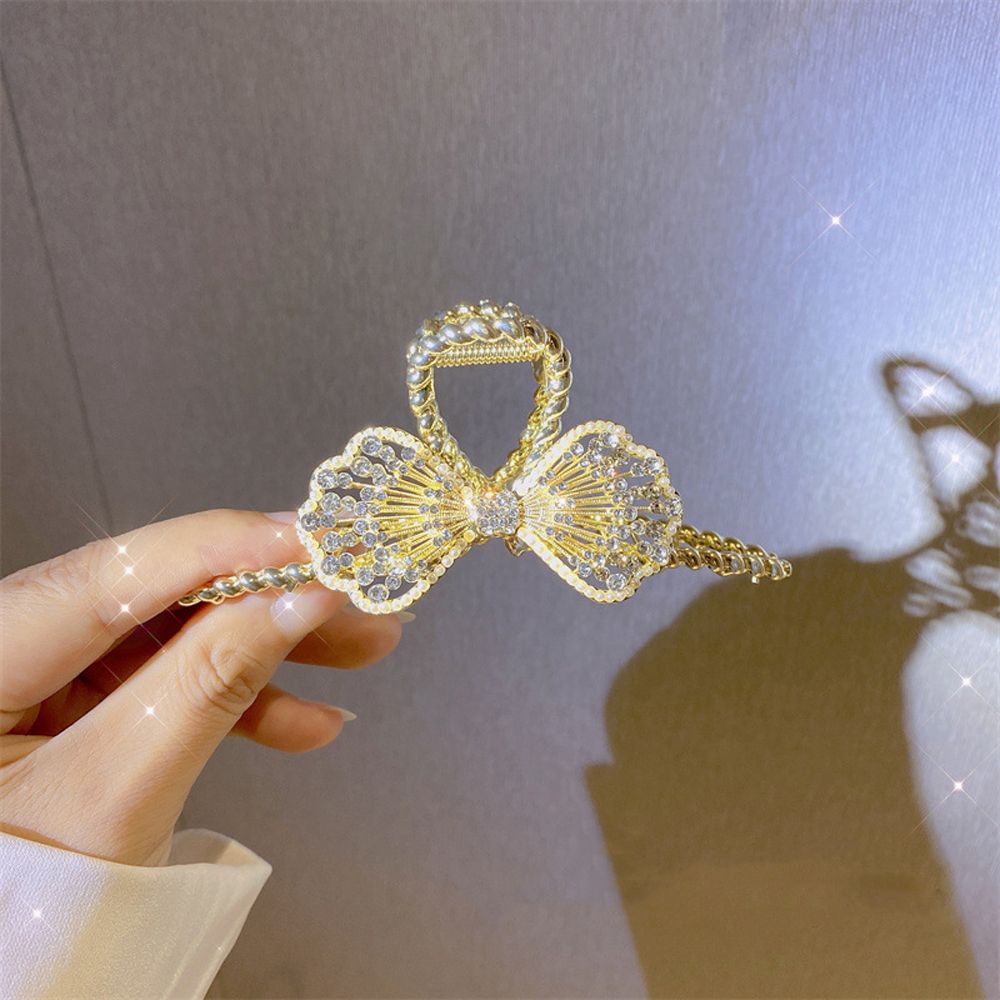 Kẹp tóc hình nơ cỡ lớn bằng hợp kim phong cách Hàn Quốc thời trang cho nữ