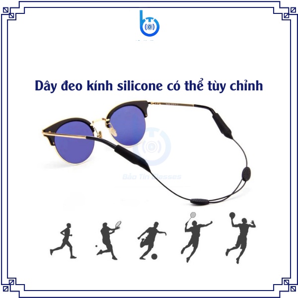 Dây Đeo Kính Thể Thao Silicone Chống Rơi, Chống Trượt Kính Điều Chỉnh Linh Hoạt