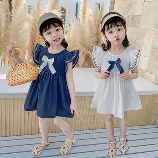 Đầm công chúa đính nơ siêu dễ thương cho bé gái