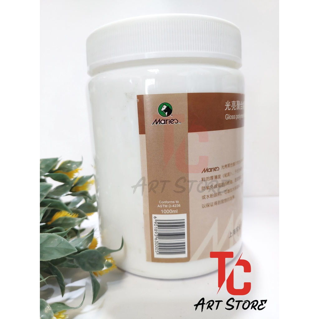 PHỦ BÓNG BẢO VỆ TRANH ACRYLIC 1 LÍT - GLOSS POLYMER MEDIUM MARIE'S 1000ML