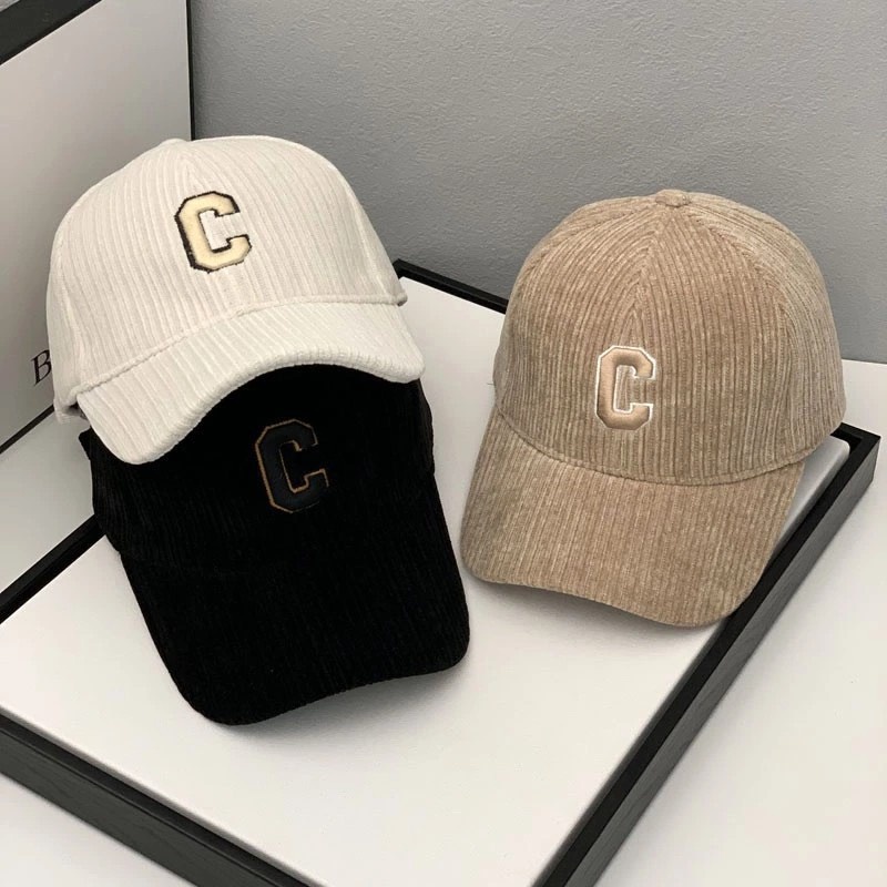 Mũ Lưỡi Trai Nón Kết Nhung Cao Cấp Hagu Thêu Chữ C Viền 418 Phong Cách Ulzzang Form Unisex Nam Nữ
