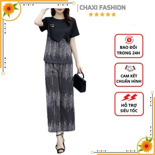 Hàng nhập - set bộ lụa suông in hoạ tiết siêu sang - mh455295