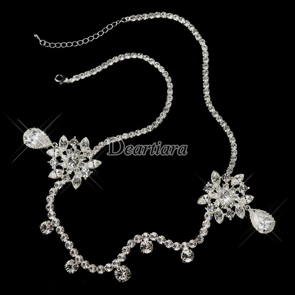 Bộ Vòng cổ Và Bông Tai Hình Giọt Nước Thời Trang Hàn Quốc Cho Cô Dâu