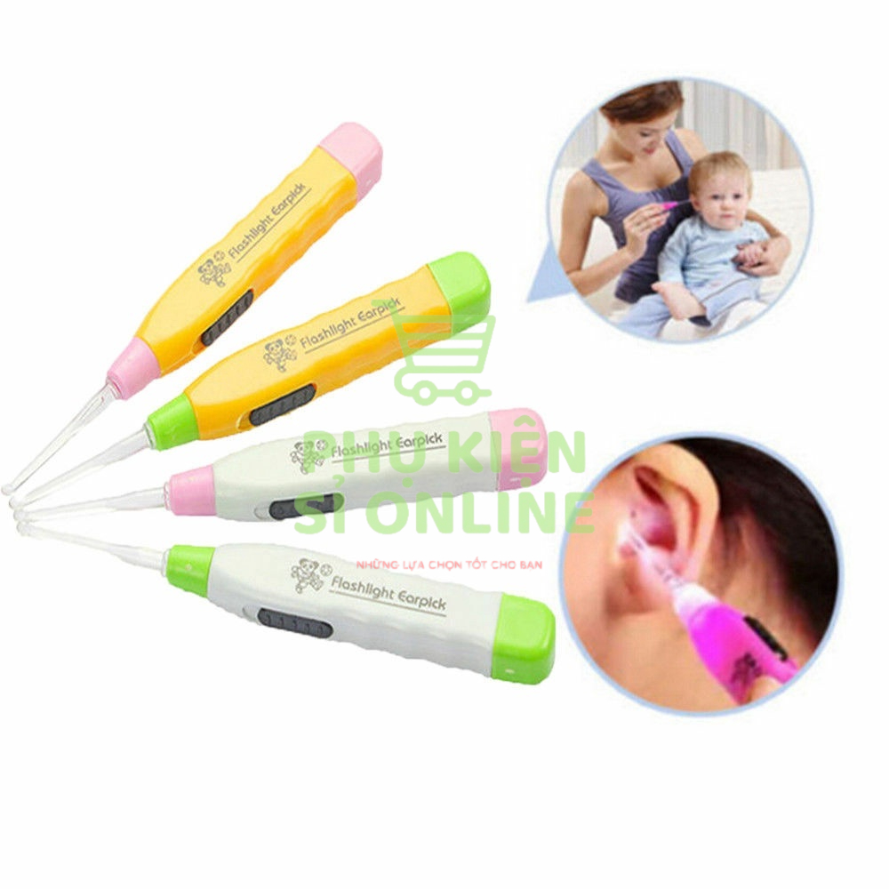 Cây lấy ráy tai có đèn  Flashlight Earpick 5in1 nhỏ gọn và tiện lợi, an toàn cho bé