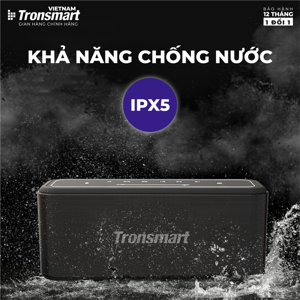 Loa Bluetooth 5.0 Tronsmart Element Mega Pro 60W Hỗ trợ ghép đôi 2 loa - Hàng chính hãng - Bảo hành 12 tháng 1 đổi 1