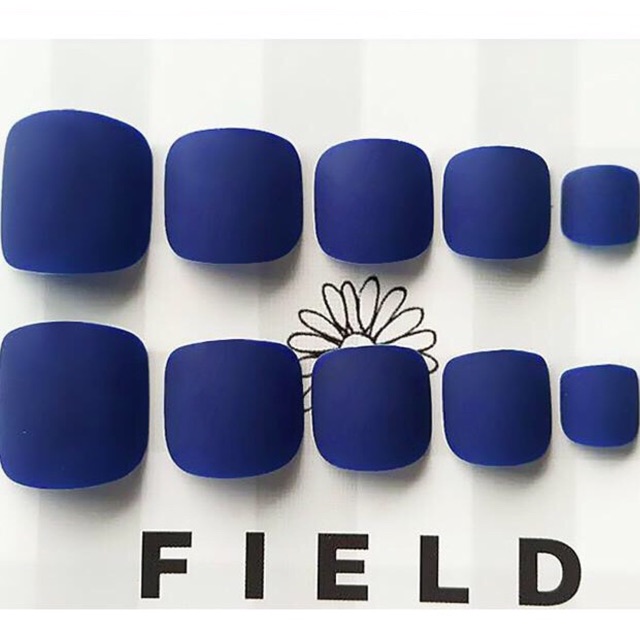 Bộ 24 móng chân giả nhám xanh