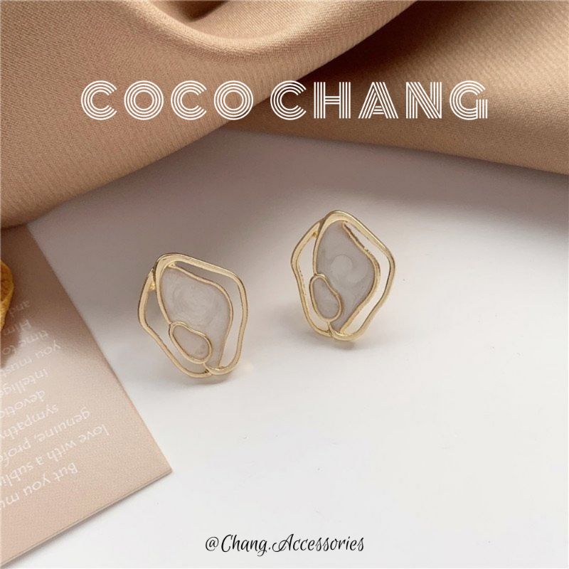 Bông tai tròn, khuyên tai nữ hoạ tiết đá phong cách vintage nữ tính thời trang cocochang Shop