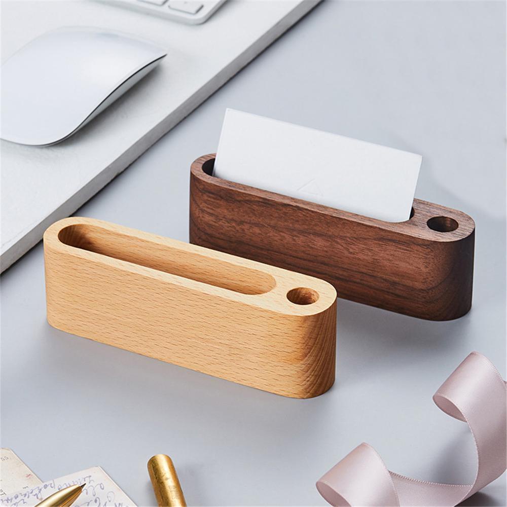PEWANY Giá Đỡ Bút / Thẻ Ghi Chú Bằng Gỗ Tiện Dụng Cho Trường Học / Văn Phòng