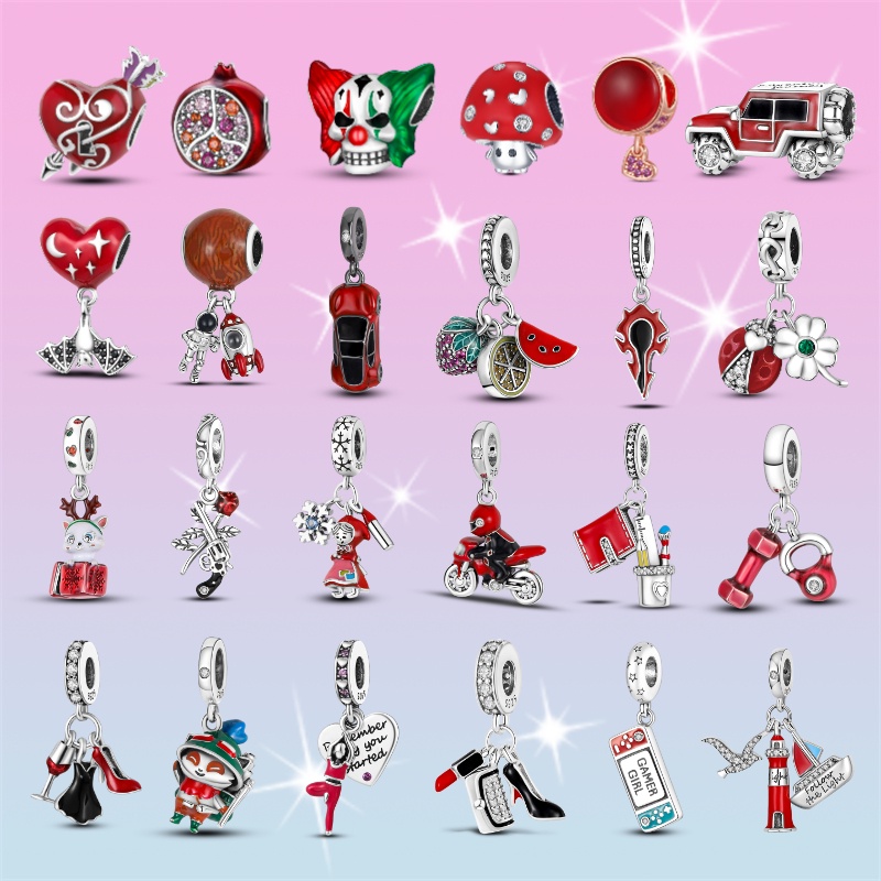 Pandora Thời trang Đính cườm Màu xanh lá cây Bọ cánh cứng Phù hợp với Pan Charm Vòng tay Phụ nữ Trang sức