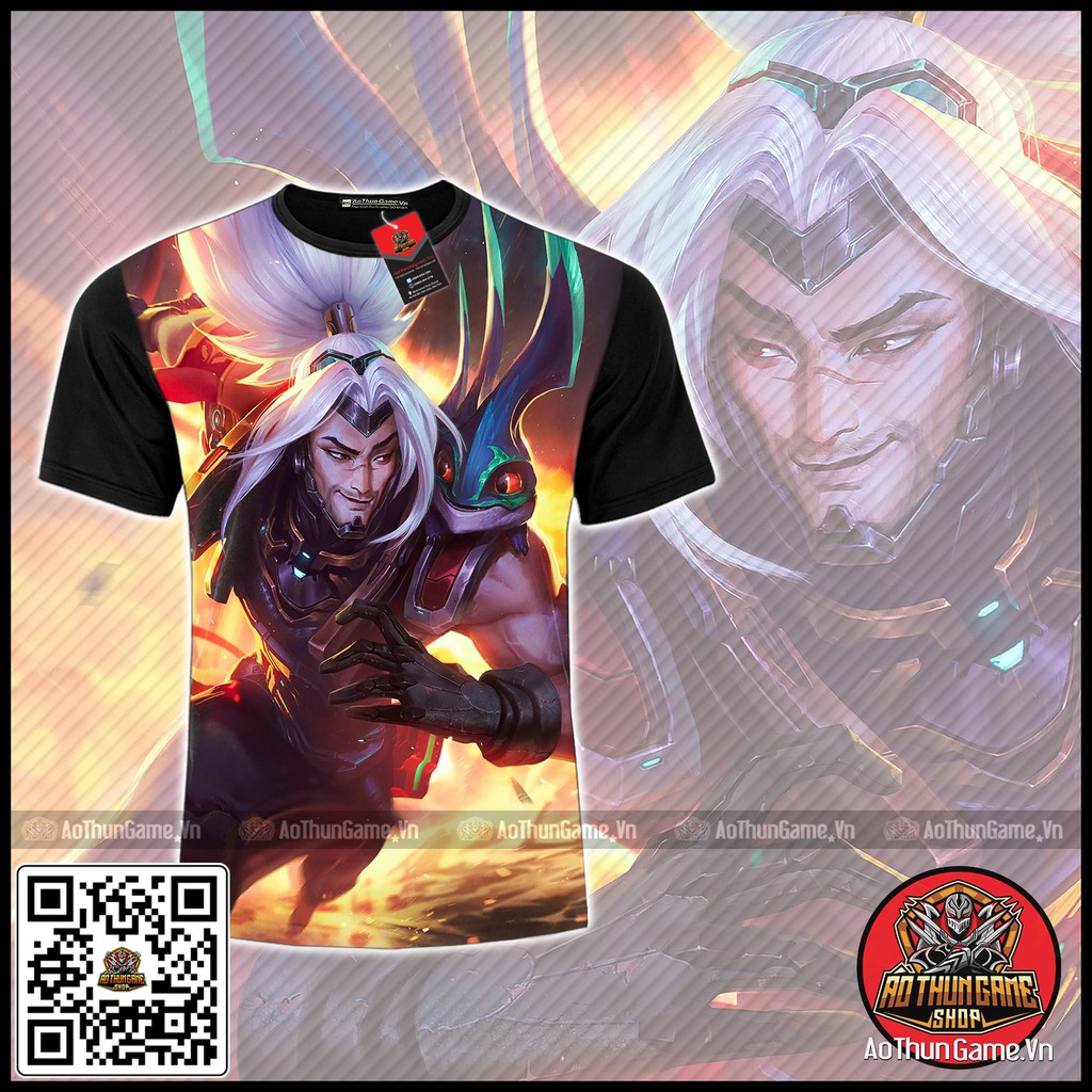 ☘️ Áo liên minh huyền thoại Yasuo kiếm khách không gian (3D Đen) Áo đấu Game Tốc Chiến LMHT LoL ☘️ (Shop AoThunGameVn)