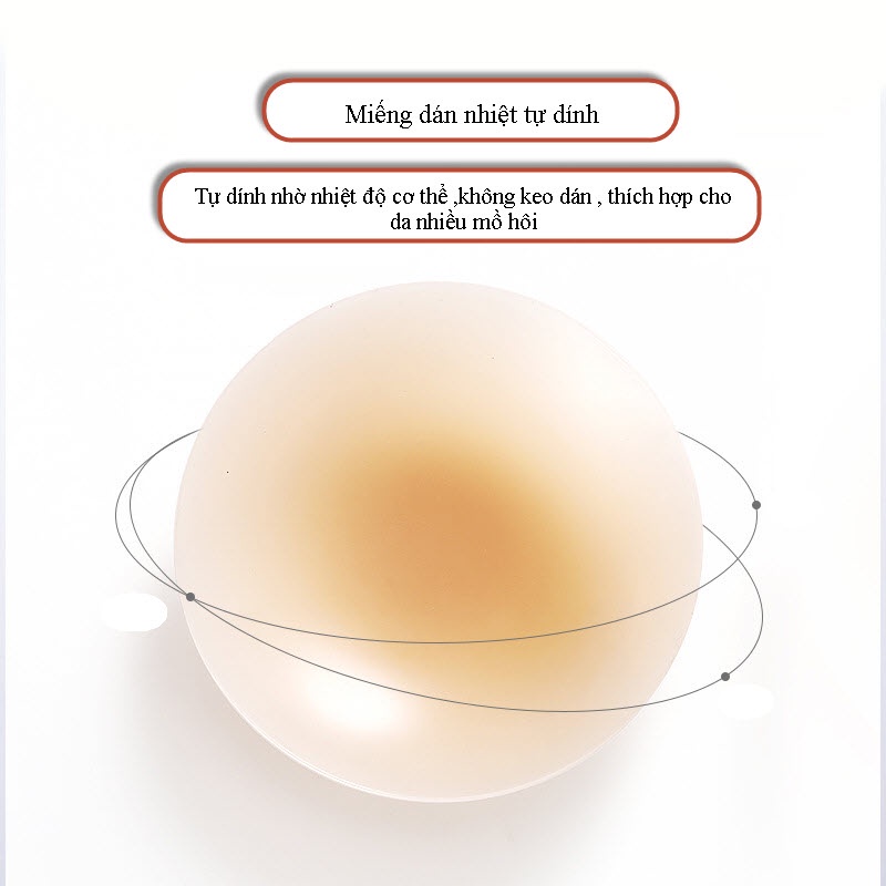 Miếng dán ngực tự thân silicon siêu dính không cần keo chống lộ đầu ti sử dụng được nhiều lần DOPICO D539