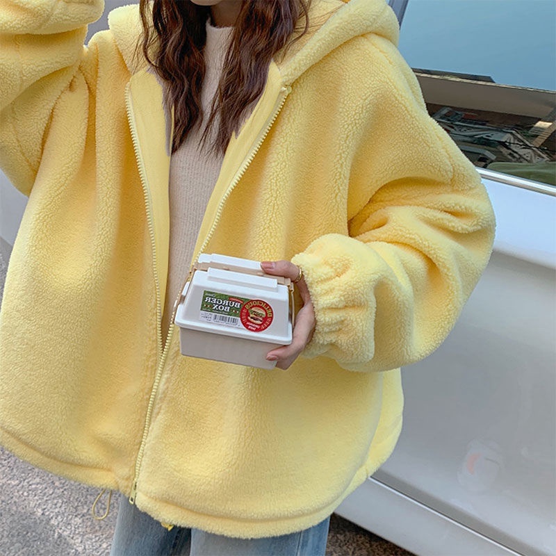 Áo sweater nhung dày thời trang thu đông 2020 phong cách thời trang Hong Kong cho nữ