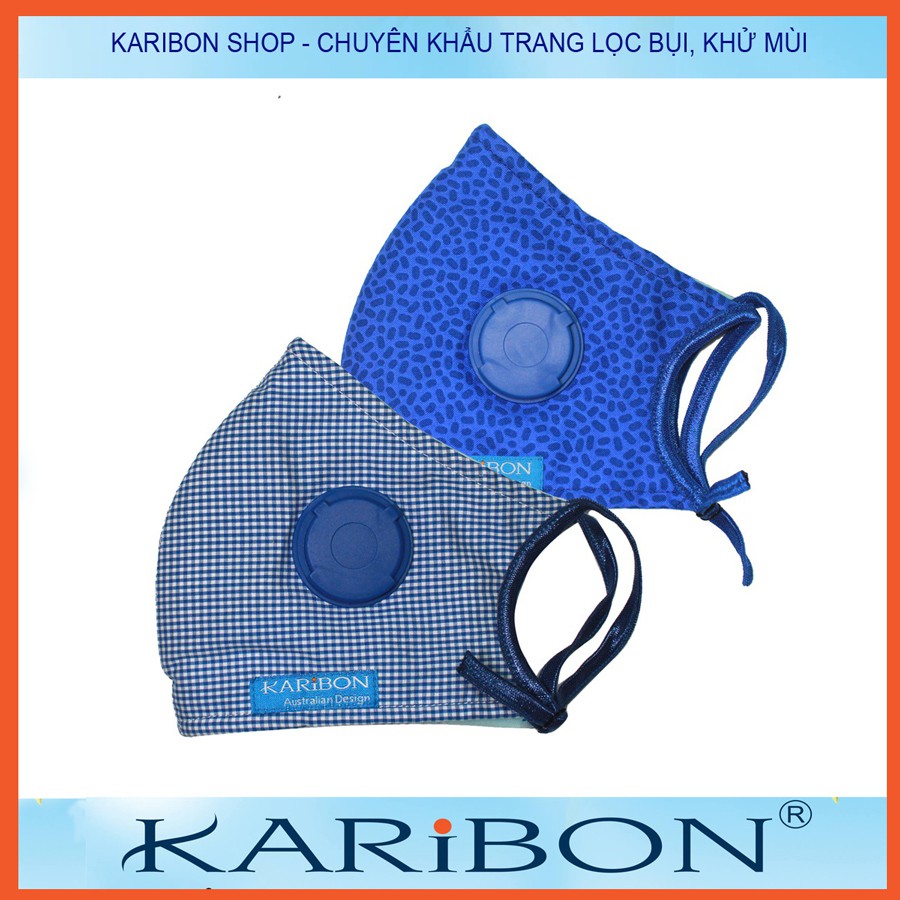 Combo 2 khẩu trang hoạt tính siêu thoáng Karibon Max Air (Nam size M hoặc L) | BigBuy360 - bigbuy360.vn