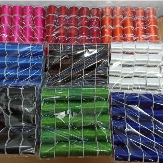 Dây Xâu Vòng Phong Thủy nhiều màu dài 50m, dây co dãn tốt chất liệu lụa bền - Dây làm Handmade xỏ hạt đá may mắn | BigBuy360 - bigbuy360.vn