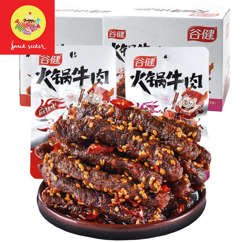 [FREESHIP EXTRA] Thịt Bò Miếng Trùng Khánh ướp cay thơm siêu ngon - Ăn là nghiền - Snackseeker - Thế giới đồ ăn vặt