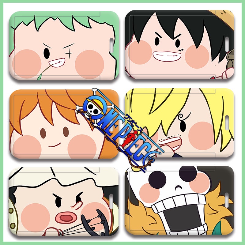 Ví Đựng Thẻ Tín Dụng / Danh Thiếp Họa Tiết Hoạt Hình one piece luffy zoro Dễ Thương Cho Học Sinh Ốp
