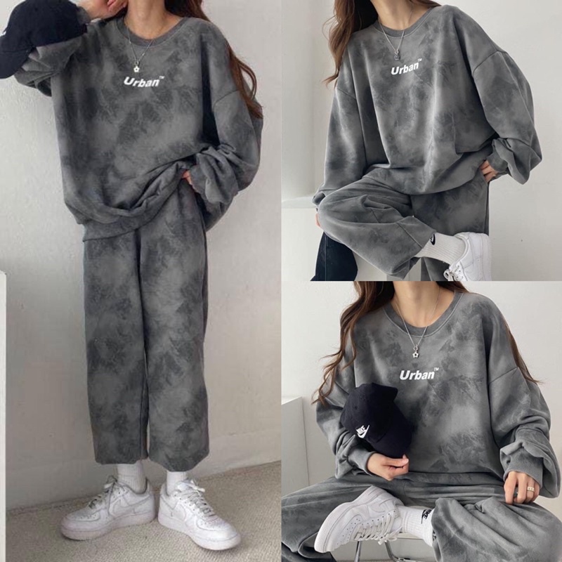 Sét bộ ngủ Nữ, Sét bộ Loang Urban From thụng Unisex, Sét bộ thể Thao Nam/Nữ(ảnh thật)
