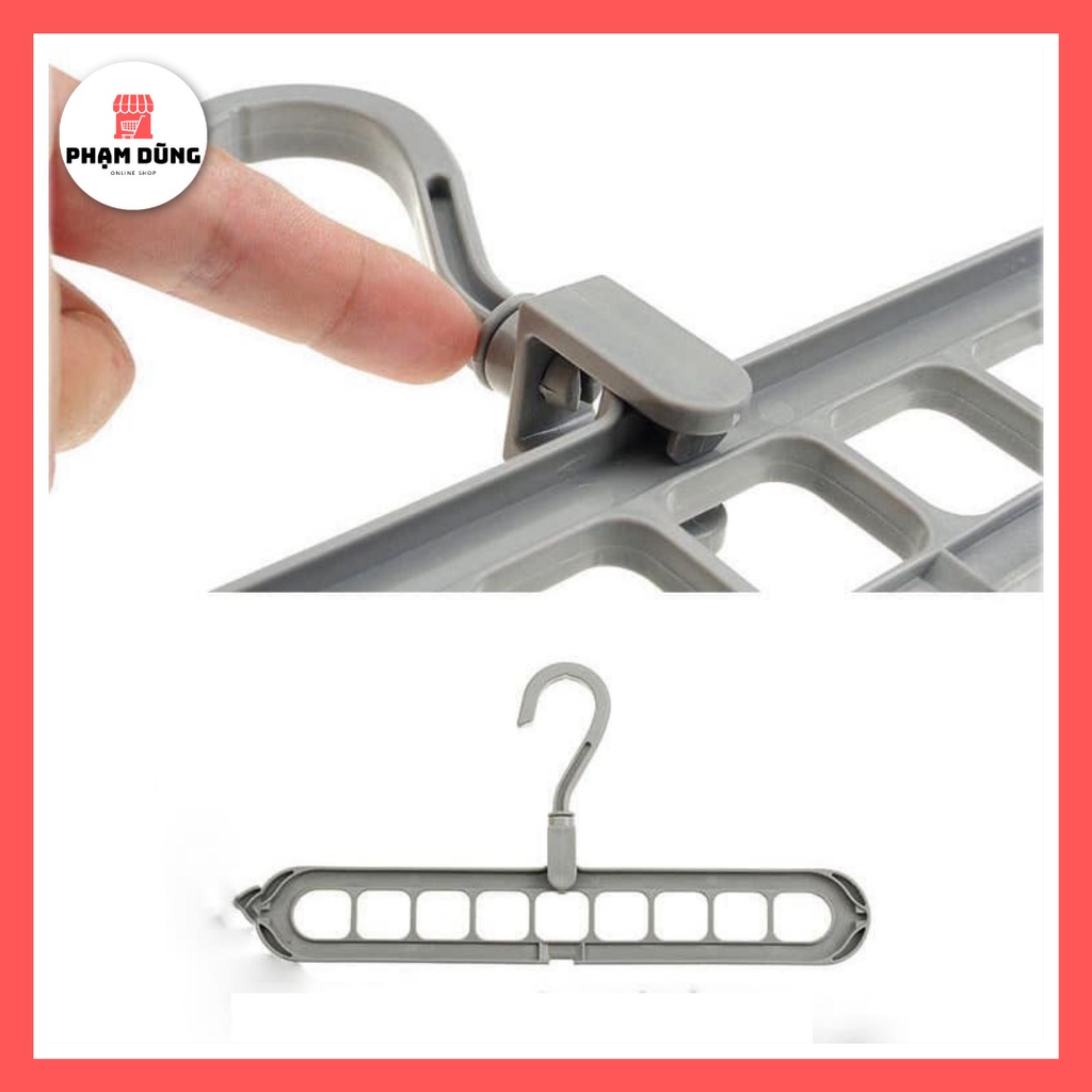 Móc Treo Quần Áo 9 Lỗ Thông Minh Đa Năng Tiện Dụng