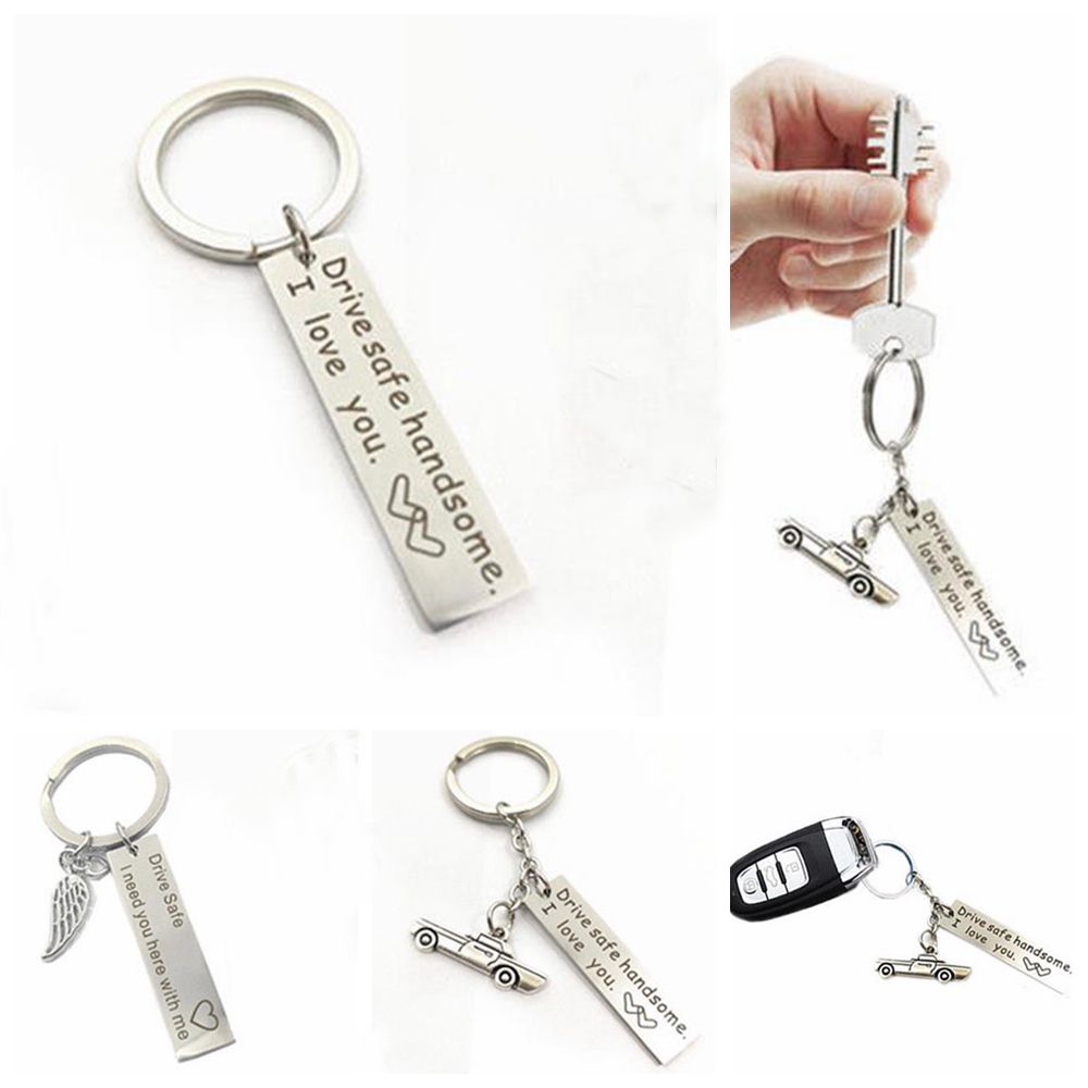 FOREVER Fashion Men Husband Boy Gift for Him Drive Safe Handsome Keyring