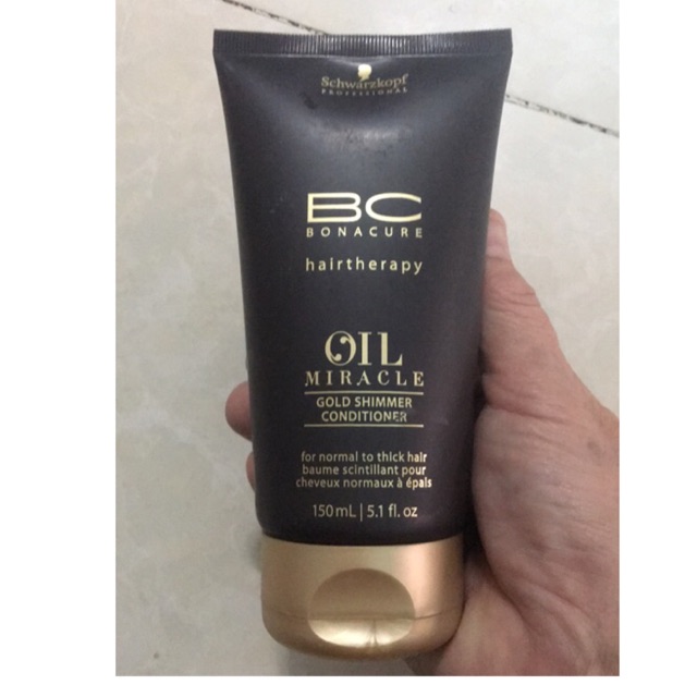 Dầu xả dưỡng tóc Schwarzkopf BC Oil Miracle Gold Shimmer Conditioner - 150ml