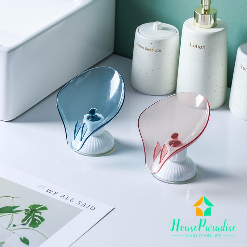 Giá Đựng Xà Phòng Bằng Nhựa Có Giác Hút Xoay Được Đa Năng Sáng Tạo Cho Phòng Tắm / Nhà Bếp