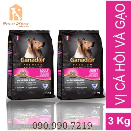 Thức ăn cho chó Ganador Cá Hồi 3kg