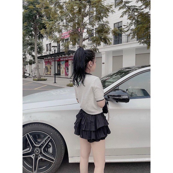 Áo Len Mongtoghi Cổ Tròn Viền 2 Túi A1