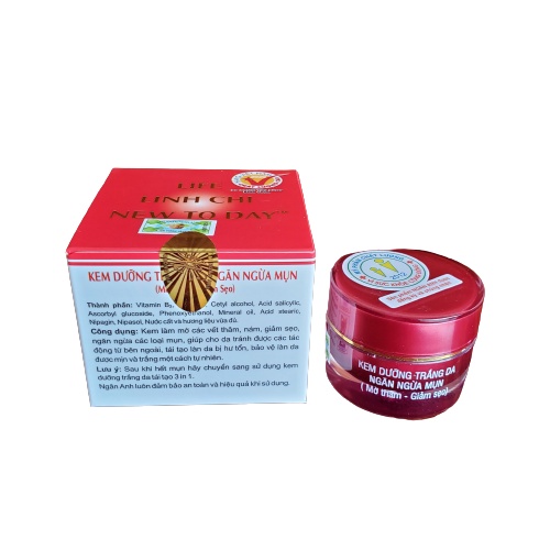 Kem dưỡng trắng da mặt ngừa mụn New Today linh chi 12g