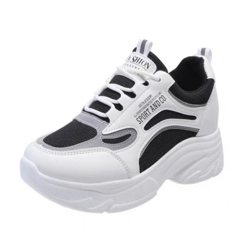 Giày nữ HAPU Sneaker Sport Andco đế cao 8cm kiểu dáng thể thao phong cách mới , Hot trend