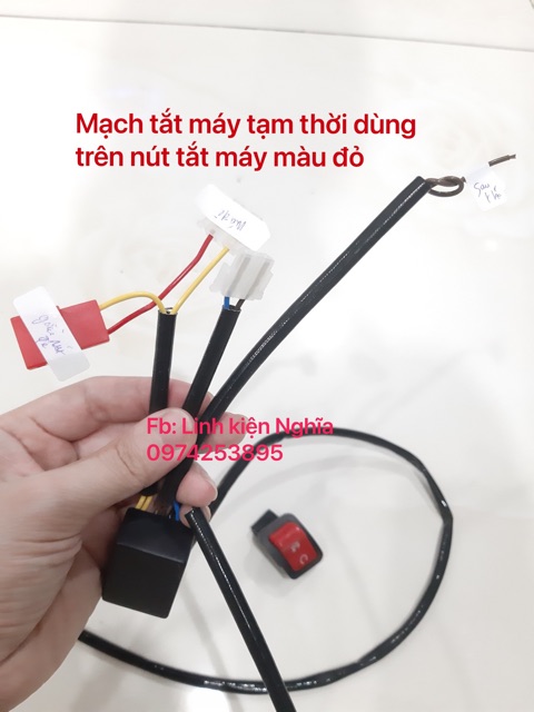 Mạch tắt máy tạm thời trên nút đỏ tắt máy