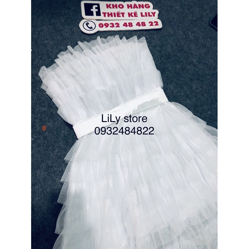 ĐẦM CÚP TẦNG ĐUÔI TÔM CỰC XINH ( ảnh và video thật 1000% )